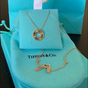 Tiffany&Co 18kt Rose Gold & diamonds Atlas pendant